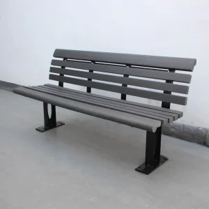 Outdoor Street Recycled Plastic Garden Patio Bench Seating with Cast Aluminum Bench Legs