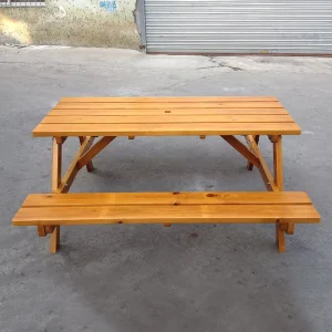 Outdoor Table and Chairs Set for Commercial Use Wood Table