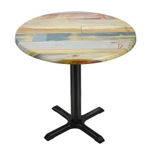 Outdoor Water-resistant Oil-proof Solid Wood Dining Table Top Durable Easy Clean Cafeteria Home Bar Modern Restaurant Furniture