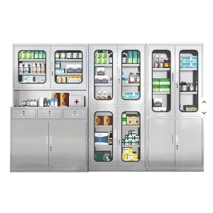 Outpatient Medicine Cabinet Hospital Disposal Cabinet Stainless Steel Equipment Medical Cabinet