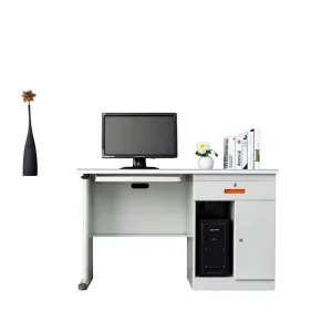 PC Computer Work Steel Desks for Office Use Modern Style Steel Office Desk with Optional Drawers Knock down Constructure