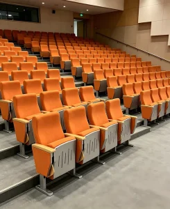 PM 1106 Modern Fabric Theater Auditorium Conference Chair with Steel Reinforced Seat Back for School Commercial Use