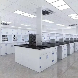 PP Island Bench Anti corrosive Lab Workbench Strong Acid Resistant PP Table for Chemical Laboratory and Hospital