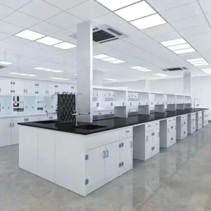 PP Laboratory Wall Bench Scientific Workbench Chemistry Lab Work Bench Hospital Furniture Medical Cabinet Lab Workstation