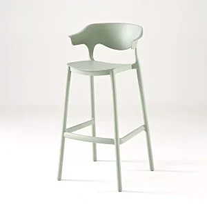 PP Plastic High Chair Black White bar Stool PP Chair for Kitchen Island Home bar