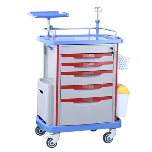 PRMC ABS750 Manufacturer ABS Medical Equipment Trolley Hospital Medicine Cart Emergency Trolley