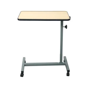 PS 03 Industrial Wooden Aluminum Adjustable Overbed Table for Hospital Patient Medical Use with Dining Application