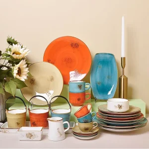 P&T Horeca Porcelain Dining Room Sets Color Glazed Chinaware Tableware Set