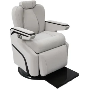PU Leather Barber Chair for Salon & Barber Shop Reclining Massage Electric Lifting Height Adjustable Base Commercial Use