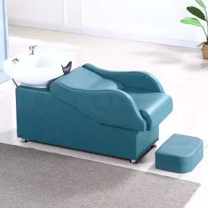 PU Leather Black Hair Washing Shampoo Chair