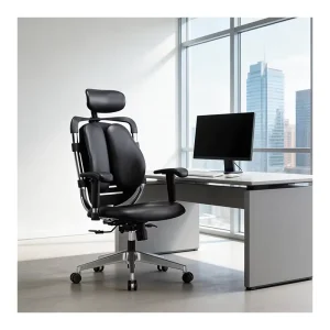 PU Leather Ergonomic Modern Swivel Office Chair with Adjustable Wheels PP Back Frame for Home Office & Hotel Use