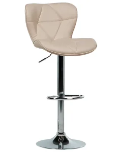 PU Leather Padded Minimalist Swivel Bar Stools with Backrest Multi Color Optional Indoor Furniture for Home Kitchen Bar
