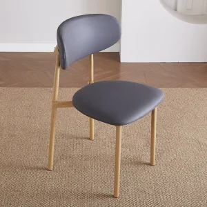 PU Leather Seat Accent Chair Pressure Relieving Kitchen Chair Elegant Home Office Chair