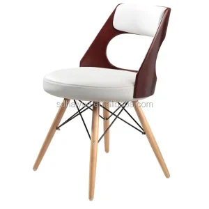 Padded Round Seat Rose Wood Modern Cafe Bar Chair HY2027 1
