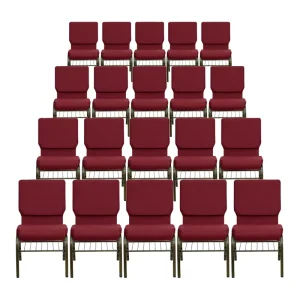 Padded Stackable Metal Theater Chair Conference Stackable Interlocking Church Chairs for Auditorium