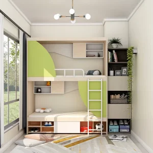 Panel Type Upper Lower Bunk Bed Space Capsule Design Iron Adjustable Modern Youth Hostel Staff Apartment Dormitory Bed