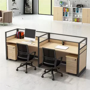 Partition Office Desk Privacy Desk with Dividers Sturdy Workstation for Open Space Modern Ergonomic Design
