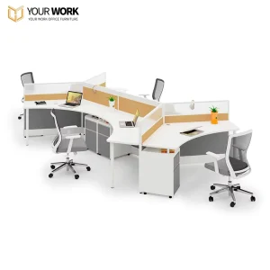Partition Workstation Desk Modern Design Modular Extendable Wooden Panel Customized Office Furniture