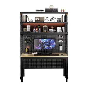 Peg Board Organizer Storage Rack Computer Desk Bookshelf