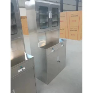 Pharma Hospital Surgical Storage Stainless Steel Medical Cupboard Medicine Cabinet With Glass Door