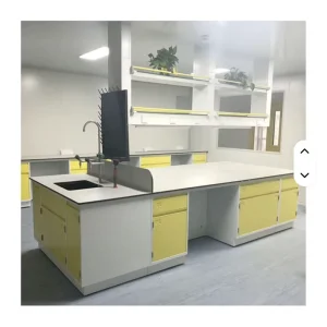 Physics Microbiological Lab Table Corrosion Resistant Workbench Center Table with Under Shelf