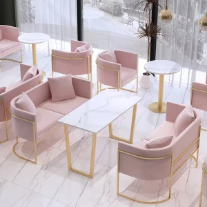 Pink Custom Waiting Chair for Manicure Clients