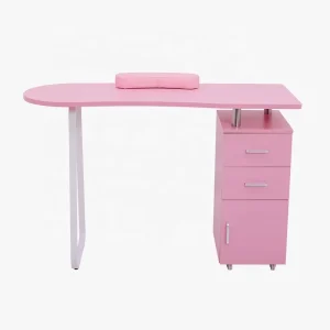 Pink Nail Art Station with Sponge Hand Rest