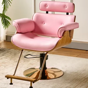 Pink Salon Furniture Set Matched Chairs White Color Salon Chair Barber Salon Chair QZ-F69B