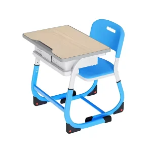 Pink School Study Desk with Ergonomic Support Study Desk and Chair Set for Classroom Adjustable Height Study Desks for Age 6 15