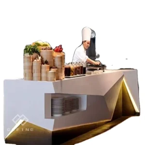 Pizza Shop LED Bar Counter Design for Hotel Mall and Supermarket Use with 10 Year Warranty