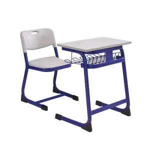 Plastic Adjustable Height Desks and Chairs Set for Primary Secondary School Students and Home Use
