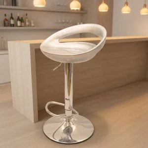 Plastic Bar Stools Swivel Height Adjustable Lightweight Durable Home Dining High Stools Modern Minimalist Beauty Salon Chairs