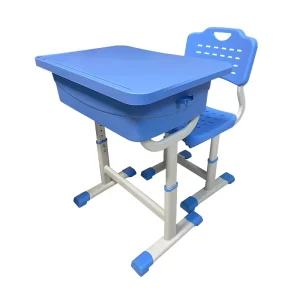 Plastic Classroom Desks Chairs Set for Schools Student Desk Chair Thickened Design Adjustable Height ABS Material Modern Design