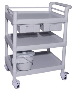 Plastic Hospital Trolley Abs Medicine Trolley Cart for Hospital and Clinic
