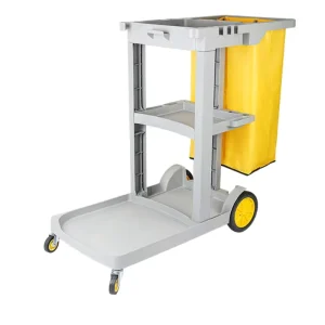Plastic Hotel Room Housekeeping Multifunction Cleaning Trolley Janitorial Cart