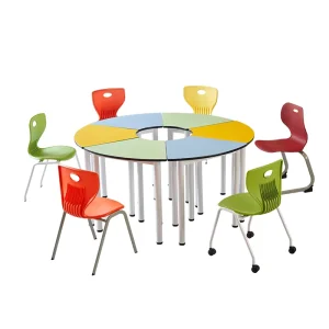Plastic Modern School Desk Chair Set with Wooden Panel Top Durable Eco-Friendly Study Furniture for Classroom Office Home Use