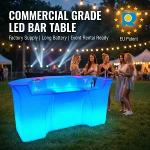 Plastic PE Material Color Changeable Event Furniture Modern Led Illuminated Bar Counter 16 Color Changing LED bar Counter