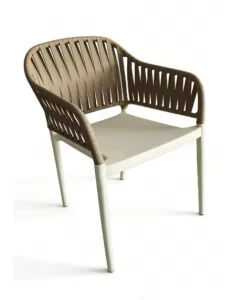 Plastic Rattan KD Structure Garden Chairs Outdoor