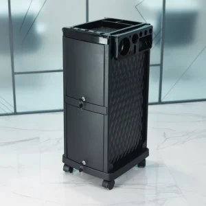 Plastic Salon Trolley Cart Lockable for Beauty Spa Hair Extensions Barber Shop Supplies Hospital Workshop Hotels Bathrooms Gyms