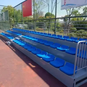 Plastic Telescopic Gym Bleacher Movable Bench Seats Grandstand Seating System