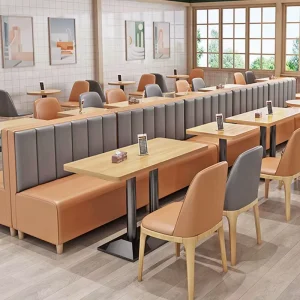 Popular Commercial Coffee Bar Chair and Table Set Coffee Shop Furniture Modern Coffee Shop Booth Sofa Furniture