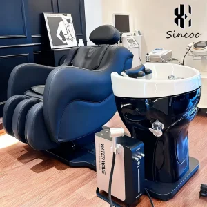 Popular Electric Rotating Massage Shampoo Chair Synthetic Leather Modern Salon Spa Therapy