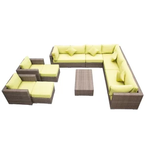 Popular Hotel Outdoor Furniture Garden Rattan Wicker Sofa Set