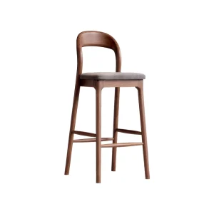 Popular Luxury Modern Nordic High Wood Bar Stools Home Kitchen Pub Home Bar Stool Chairs