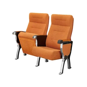 Popular Modern Commercial Folding Auditorium Cinema Church Chair with Fabric Writing Tablet for Theater Home Theater