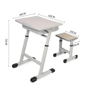 Popular Simple Wood Student Desk and Chair Set for School Classroom Adjustable Comfortable for Home Office Living Room Use