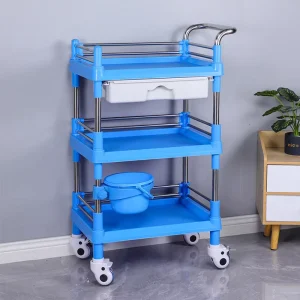 Portable ABS Medical Equipment Trolley Emergency Crash Cart Hospital Use Instrument Trolley Silent Casters 2 3 Layers 2