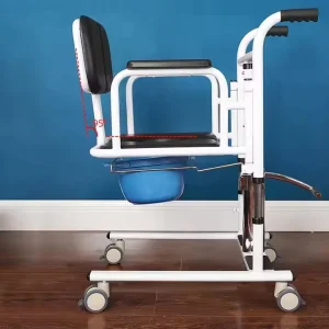 Portable Adjustable Household Patient Transfer Chair Trolley Health Care Wheelchair Transfer Chair