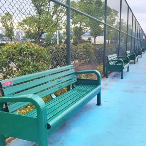 Portable Aluminum Sports Bench Seat for Soccer Tennis Court Polyester Powder Coated Waterproof Outdoor Long Garden Strips Chair
