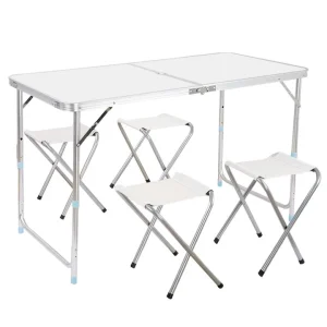 Portable BBQ Aluminum Garden Table With Chairs for Party Wedding Events Folding Tables